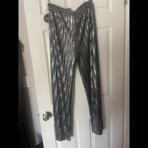 Silver Pants for Party Cocktail Night out Dance Show Wedding Cosplay Club